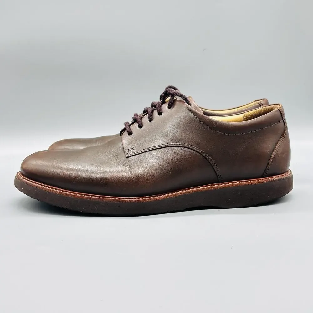 Samuel Hubbard Shoes Mens 11 Brown Leather Oxford Vibram Casual Sneakers Comfort